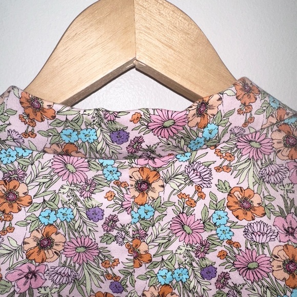 Villager Liz Claiborne Floral Cotton Blazer Jacket Size 14 Spring Garden - Picture 8 of 16